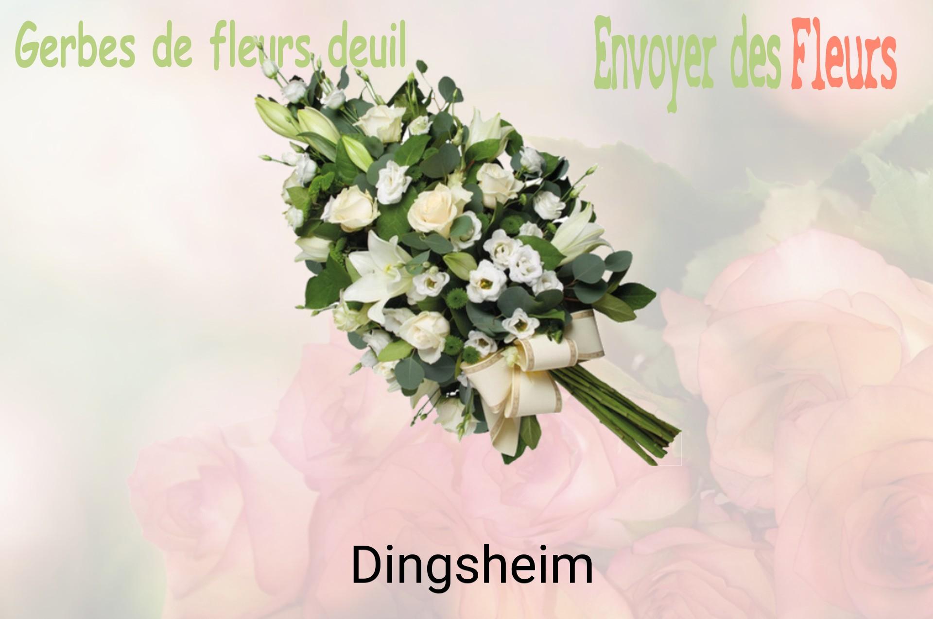 Gerbe de fleurs de deuil livrée à Dingsheim